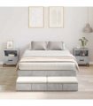 vidaXL Storage Bed Frame Concrete Grey 120 cm Engineered Wood
