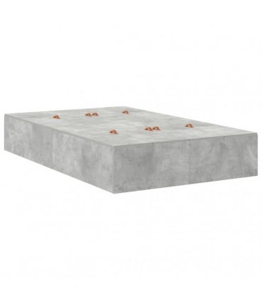vidaXL Storage Bed Frame Concrete Grey 120 cm Engineered Wood