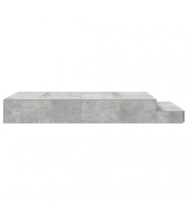 vidaXL Storage Bed Frame Concrete Grey 120 cm Engineered Wood