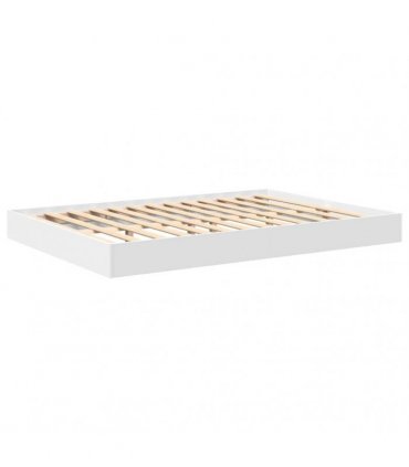 vidaXL Bookcase Bed with Shelf White 160 x 200 cm Engineered Wood