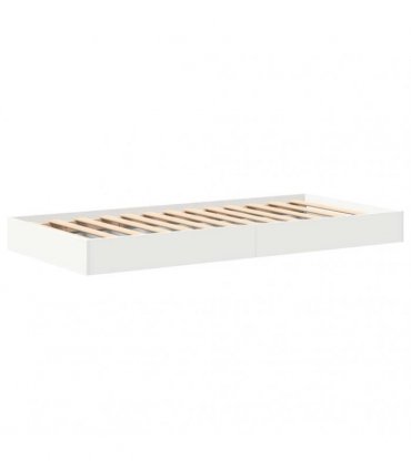vidaXL Bookcase Bed with Shelf White 90 x 190 cm Engineered Wood