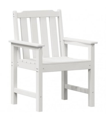 vidaXL Garden Chair 4 pcs White Polyethylene