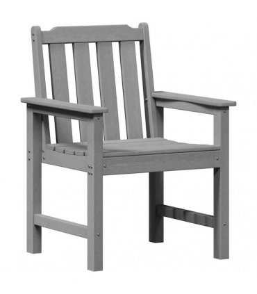 vidaXL Garden Chair 4 pcs Light Grey Polyethylene