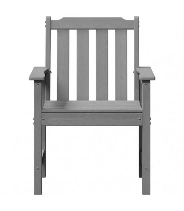 vidaXL Garden Chair 4 pcs Light Grey Polyethylene