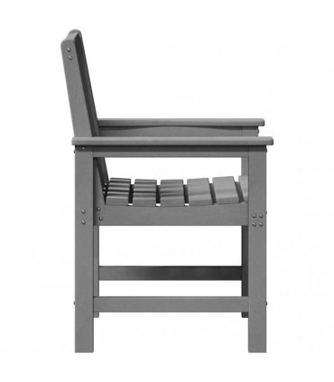 vidaXL Garden Chair 4 pcs Light Grey Polyethylene
