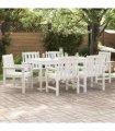 vidaXL Garden Chair 6 pcs White Polyethylene