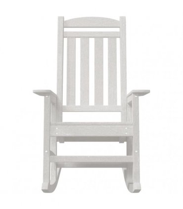 vidaXL Rocking Chair 2 pcs White Polyethylene