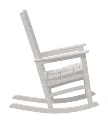 vidaXL Rocking Chair 2 pcs White Polyethylene
