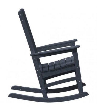 vidaXL Rocking Chair 2 pcs Navy Polyethylene