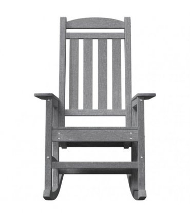 vidaXL Rocking Chair 2 pcs Light Grey Polyethylene
