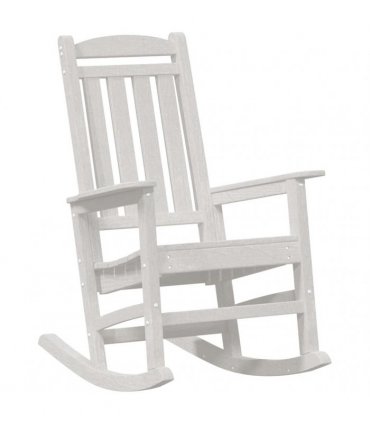 vidaXL Rocking Chair 3 pcs White Polyethylene
