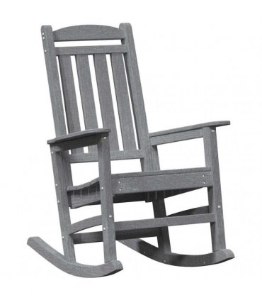 vidaXL Rocking Chair 3 pcs Light Grey Polyethylene