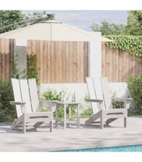 vidaXL Garden Chair 2 pcs White Polyethylene