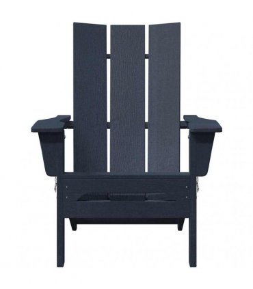vidaXL Garden Chair 2 pcs Navy Polyethylene