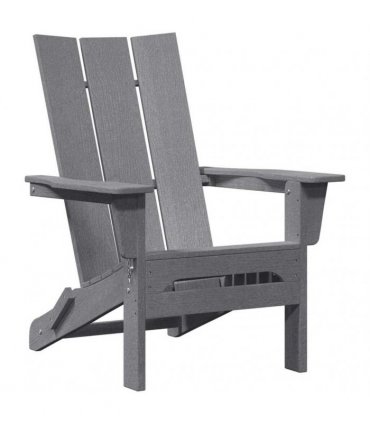 vidaXL Garden Chair 2 pcs Light Grey Polyethylene
