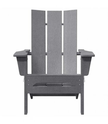vidaXL Garden Chair 2 pcs Light Grey Polyethylene