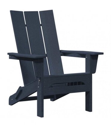 vidaXL Garden Chair 3 pcs Navy Polyethylene