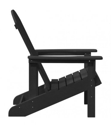 vidaXL Garden Chair 2 pcs Black Polyethylene