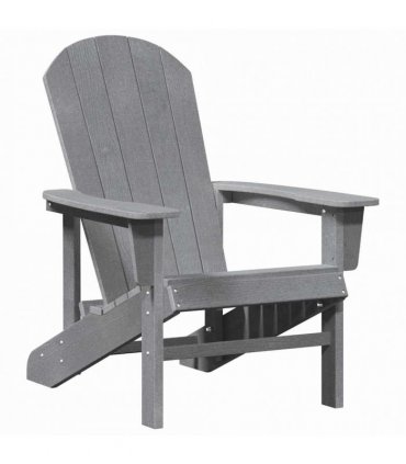 vidaXL Garden Chair 3 pcs Light Grey Polyethylene