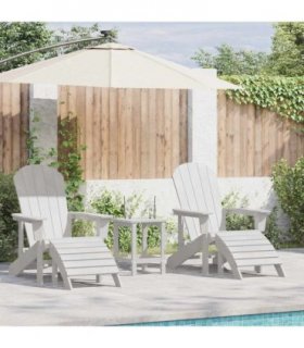 vidaXL Garden Chair 2 pcs White Polyethylene