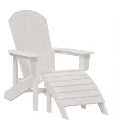 vidaXL Garden Chair 2 pcs White Polyethylene