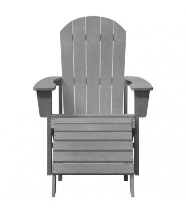 vidaXL Garden Chair 2 pcs Light Grey Polyethylene