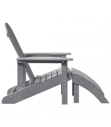 vidaXL Garden Chair 2 pcs Light Grey Polyethylene