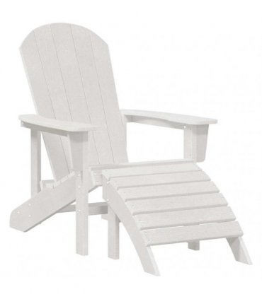 vidaXL Garden Chair 3 pcs White Polyethylene