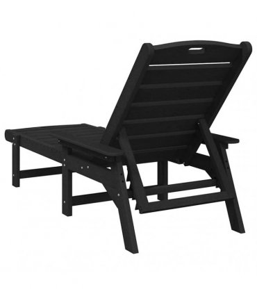 vidaXL Sun Lounger 2 pcs Polyethylene Black