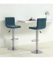 vidaXL Bar Stools 2 pcs Blue Velvet
