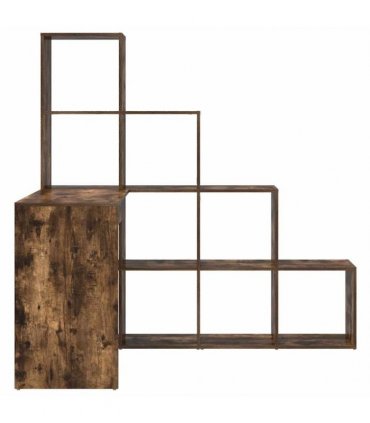 vidaXL Corner Desk Smoked Oak 101.5 x 149.5 x 149.5 cm Engineered Wood