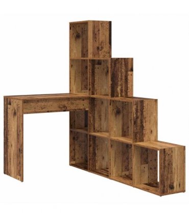 vidaXL Corner Desk Old Wood 101.5 x 149.5 x 149.5 cm Engineered Wood