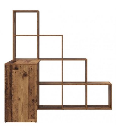 vidaXL Corner Desk Old Wood 101.5 x 149.5 x 149.5 cm Engineered Wood