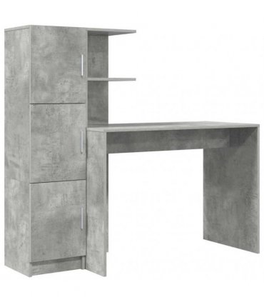 vidaXL Desk Concrete Grey 133.5 x 50 x 124 cm 2 pcs
