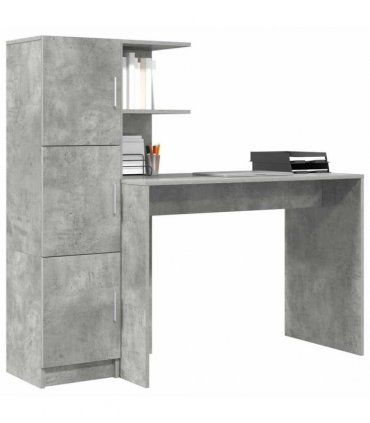 vidaXL Desk Concrete Grey 133.5 x 50 x 124 cm 2 pcs
