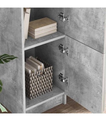 vidaXL Desk Concrete Grey 133.5 x 50 x 124 cm 2 pcs