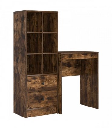vidaXL Desk Smoked Oak 105.5 x 34 x 127 cm 2 pcs
