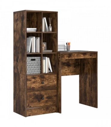 vidaXL Desk Smoked Oak 105.5 x 34 x 127 cm 2 pcs