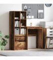 vidaXL Desk Old Wood 105.5 x 34 x 127 cm 2 pcs
