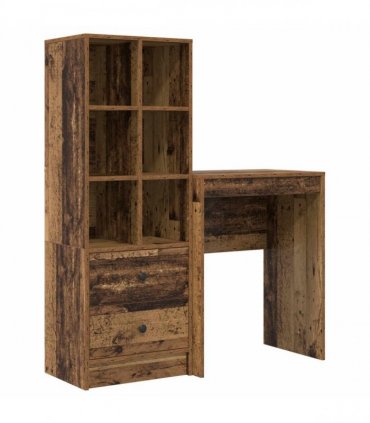vidaXL Desk Old Wood 105.5 x 34 x 127 cm 2 pcs