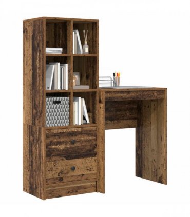 vidaXL Desk Old Wood 105.5 x 34 x 127 cm 2 pcs