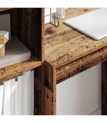 vidaXL Desk Old Wood 105.5 x 34 x 127 cm 2 pcs