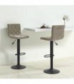 vidaXL Bar Stools 2 pcs Light Grey Velvet