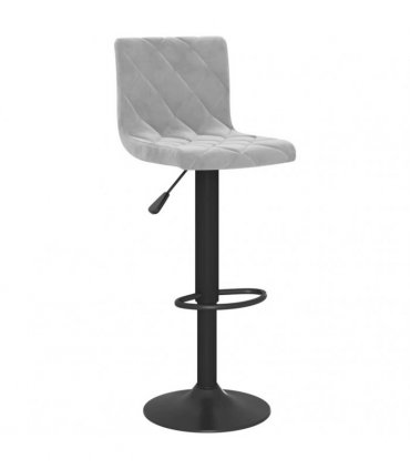vidaXL Bar Stools 2 pcs Light Grey Velvet
