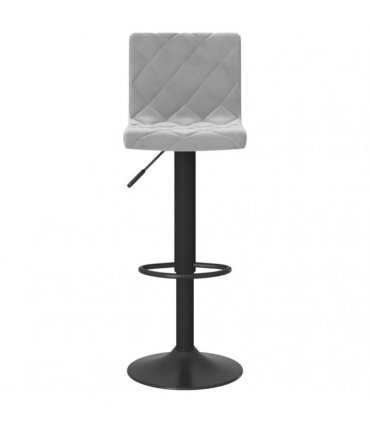 vidaXL Bar Stools 2 pcs Light Grey Velvet
