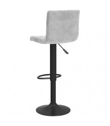 vidaXL Bar Stools 2 pcs Light Grey Velvet