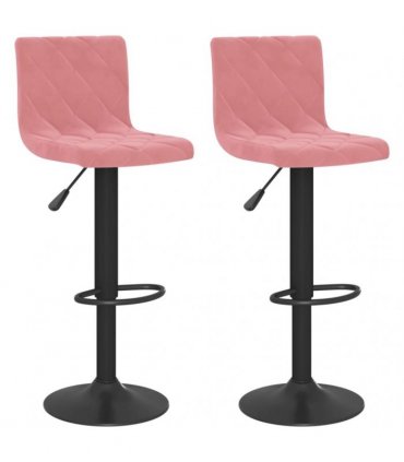 vidaXL Bar Stools 2 pcs Pink Velvet