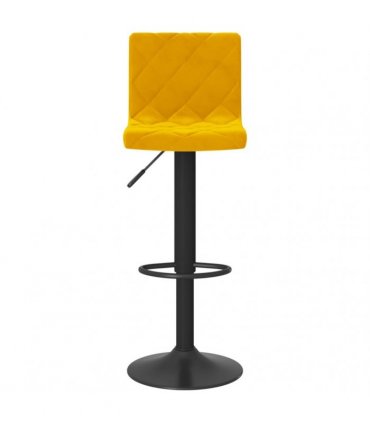 vidaXL Bar Stools 2 pcs Mustard Yellow Velvet