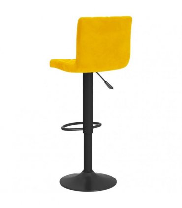 vidaXL Bar Stools 2 pcs Mustard Yellow Velvet