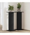 vidaXL Plant Stand 2 pcs Black Oak 30 x 30 x 80 cm Engineered wood